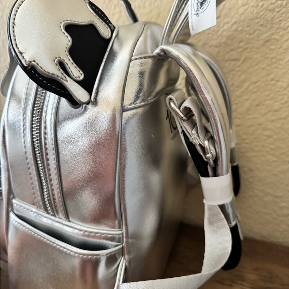 NEW | Loungefly | Silver Minnie Mouse Disney100 Mini Backpack Limited Edition - Picture 8 of 8